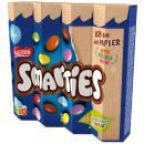 Smarties Multipack bunte Schokolinsen 4er (4x34g Rolle)