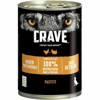 CRAVE Hund Adult Pastete mit Huhn & Truthahn (400 g)