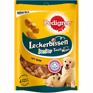 Pedigree Leckerbissen Tasty Minis Junior Huhn (125g Packung)