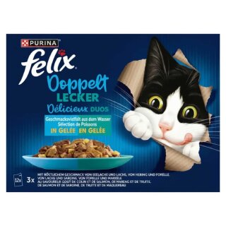 felix So GUT wie Es AUSSIEHT Doppelt Lecker Fisch (12 x 85 g)