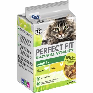 Perfect Fit Cat Mini Pouch Huhn& Truthahn (6 x 50 g)