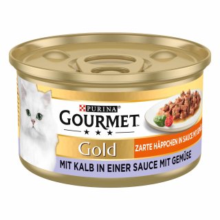 Purina Gourm.Gold zart.Häppch.Kalb & Gemüse (85 g)