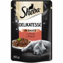 Sheba Delikatesse in Sauce mit Rind (85 g)