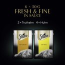 Sheba Fresh & Fine in Sauce mit Huhn und Truthahn (6 x 50 g)
