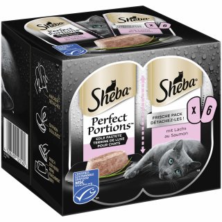 Sheba Perfect Portions mit Lachs 3x 2x37,5g (6 x 37,5 g)