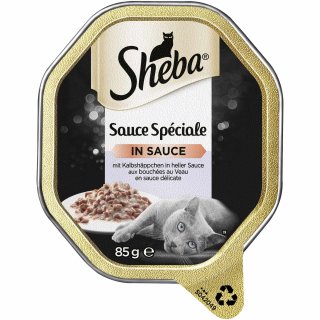 Sheba Sauce Speciale mit Kalbshäppchen in heller Sauce (85 g)