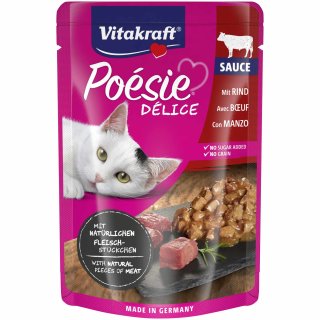 Vitakraft Poesie DELI SAUCE mit Rindfleisch (85 g)