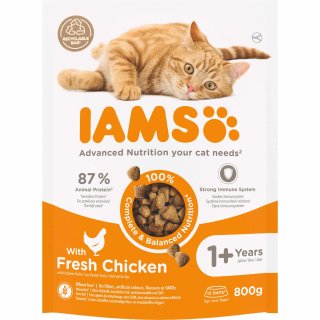 IAMS for Vital ausgewachsene Katzen mit frischem Huhn (800 g)