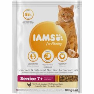 IAMS Senior Katzen mit Huhn (800g Beutel)