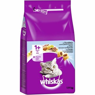 Whiskas Trockennahrung 1+ mit Thunfisch (1900 g)