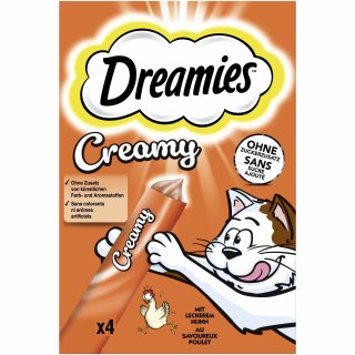 Dreamies Creamy Snack mit Huhn (4 x 10 g)