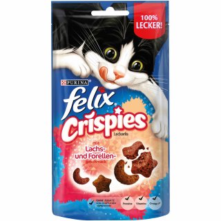 felix Crispies Leckerlis mit Lachs- und Forellengeschmack (45g Packung)