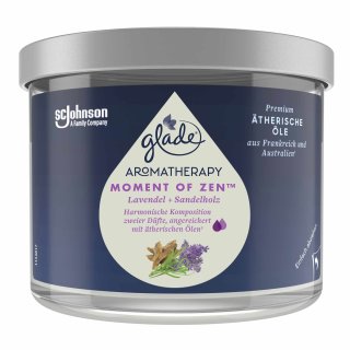 Glade Aromatherapy Essential Oil Duftkerze Moment of Zen (260 g)