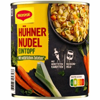 Maggi Hühner Nudel Eintopf mit natürlichen Zutaten (800g Dose)