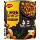 Maggi Linsen Eintopf mit Würstchen und natürlichen Zutaten 3er Pack (3x800g Dose) + usy Block