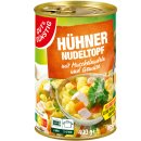 Gut&Günstig Hühnernudeltopf mit Muschelnudeln und Gemüse 3er Pack (3x400g Dose) + usy Block
