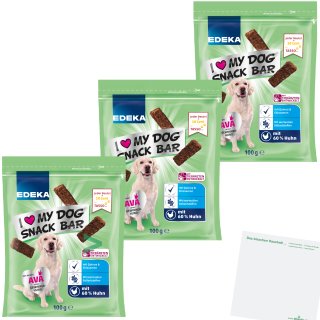 EDEKA Snack Bar mit 60% Huhn 3er Pack (3x100g Packung) + usy Block