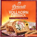 Brandt Vollkorn Zwieback knuspriger Genuss 3er Pack (3x225g Packung) + usy Block