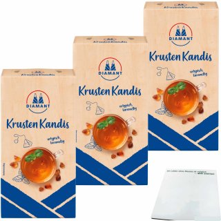 Kölner Krustenkandis braun urtypisch karamellig 3er Pack (3x500g Packung) + usy Block
