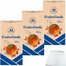 Kölner Krustenkandis braun urtypisch karamellig 3er Pack (3x500g Packung) + usy Block