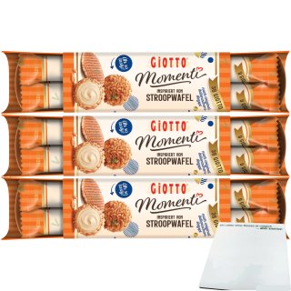 Giotto Momenti Stroopwafel 4x9 Mini pastry balls with waffle shell, milk-caramel-cream filling and pieces made of syrup waffles