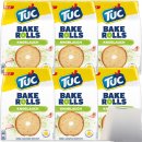 TUC Bake Rolls Brotchips Knoblauch 6er Pack (6x150g Packung) + usy Block