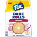 TUC Bake Rolls Brotchips Zwiebel  6er Pack (6x150g Packung) + usy Block