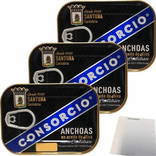 Consorcio anchoas en Acite de oliva anchovy fillet in olive oil 8410628460681