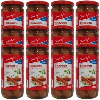 Jeden Tag Bockwürste in Eigenhaut schmackhaft geräuchert 12er VPE (60x50g)