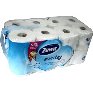 Zewa Soft Toilettenpapier, samtig (mit Muster), 16 Rollen á 140 Blatt