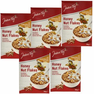 Jeden Tag Honey Nut Flakes (5x750 g) VPE