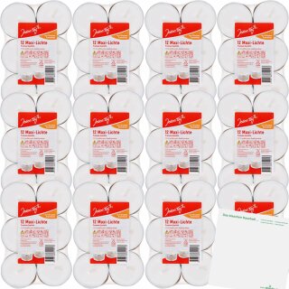 Jeden Tag Maxi-Lichte Flatpack Teelichter 12er Pack (12x12Stk) + usy Block