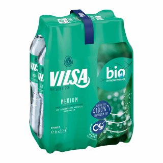 Vilsa Brunnen Mineralwasser Medium PET (6x1,5 l) VPE