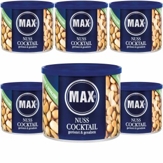 Max Nuss-Cocktail geröstet & gesalzen (6x250g Dose) VPE