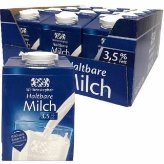 Weihenstephan Haltbare Milch 3,5 % Fett VPE (12x0,5 Liter)