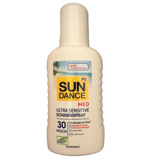 Sundance Med Ultra Sensitive SONNENSPRAY LSF30 (200ml Flasche)