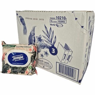 Tempo feuchte Toilettentücher Tropische Frische (16x42 St) VPE