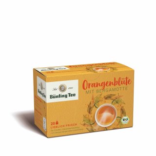 Bünting Tee Bio Orangenblüte Bergamotte (12x20 x 2,5 g) VPE