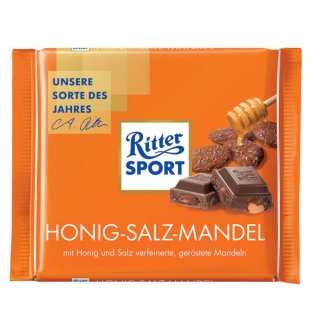 Ritter Sport Sorte 2015: Honig-Salz-Mandel (100g Tafel)