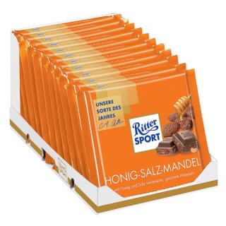 Ritter Sport Sorte 2015: Honig-Salz-Mandel (11x 100g Tafel)