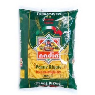 Penne rigate Pasta aus Hartweizengriess (500g Beutel)