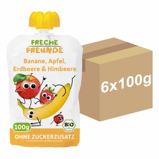 FF Quetschie Banane, Apfel & Himbeere (6x100 g) VPE