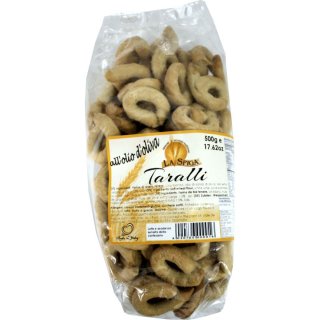 La Spiga Taralli Gebäck mit Olivenöl (500g Beutel)