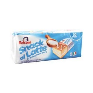Balconi Trancetto Snack al Latte Cremige Kuchen Riegel (10x28g Packung)
