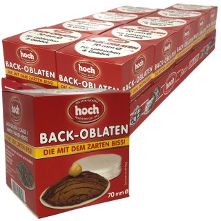 hoch Back-Oblaten mit dem zarten Biss 70mmØ (10x53g Packung)