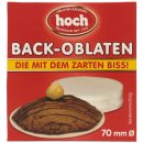 hoch Back-Oblaten mit dem zarten Biss 70mmØ (10x53g Packung)