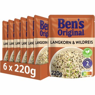 Bens Original Express Langkorn und WildReis VPE (6x220g Packung)