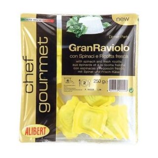 Alibert Ravioloni mit Spinat, Ricotta und Grana Padano (250g Packung)