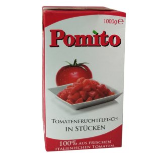 POMITO Tomatenfruchtfleisch in Stücken (1000g Packung)