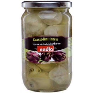 nadia ganze Artischockenherzen (720ml Glas)
